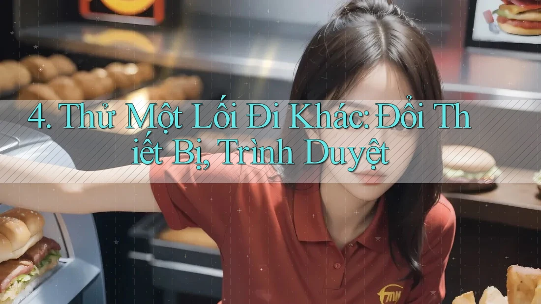 4. Thử Một Lối Đi Khác: Đổi Thiết Bị, Trình Duyệt 4. Thử Một Lối Đi Khác: Đổi Thiết Bị, Trình Duyệt