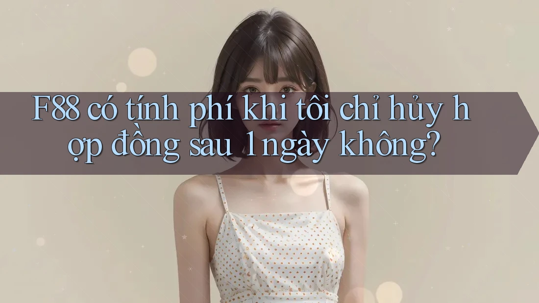 F88 có tính phí khi tôi chỉ hủy hợp đồng sau 1 ngày không? F88 có tính phí khi tôi chỉ hủy hợp đồng sau 1 ngày không?