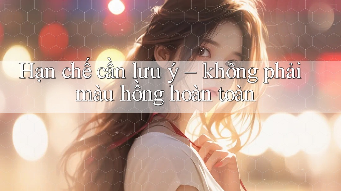 Hạn chế cần lưu ý: Không phải màu hồng hoàn toàn Hạn chế cần lưu ý: Không phải màu hồng hoàn toàn