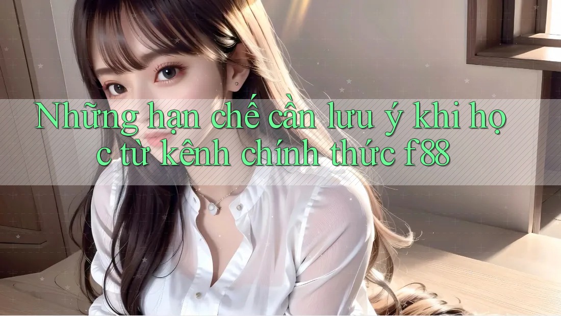 Những hạn chế cần lưu ý khi học từ kênh chính thức f88 Những hạn chế cần lưu ý khi học từ kênh chính thức f88