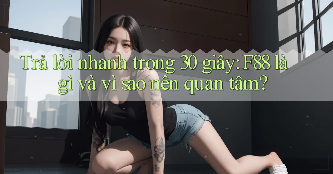 Trả lời nhanh trong 30 giây: F88 là gì và vì sao nên quan tâm? Trả lời nhanh trong 30 giây: F88 là gì và vì sao nên quan tâm?